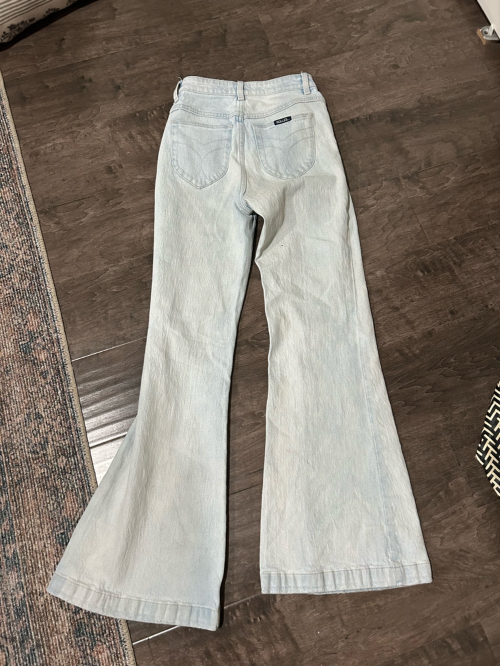 ROLLA'S Light Blue Flare Jeans - Picture 4 of 6